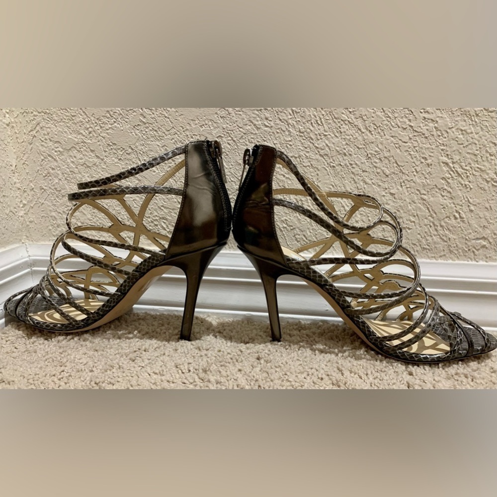 Jimmy Choo Python 4” Strappy Heels Size 37.5 (Us … - image 4